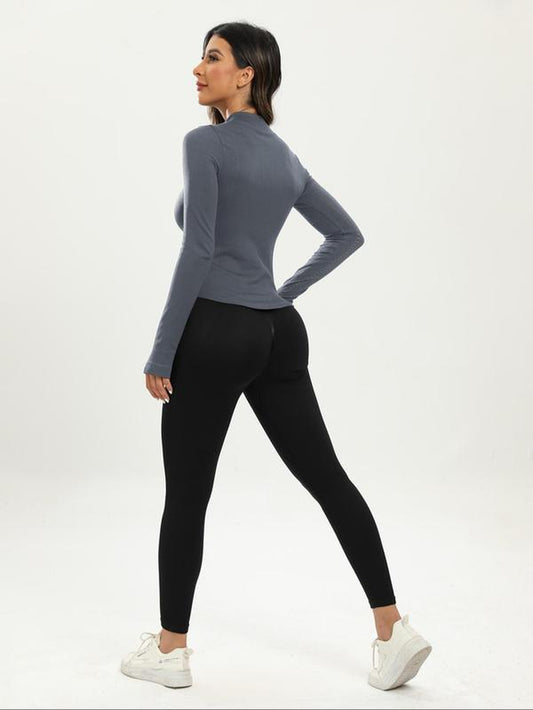 Women'S Zip up Stand Collar Sports Jacket, Sport Long Sleeve Thumb Hole Design Jacket, Summer Outfits 2024, Fall Clothes