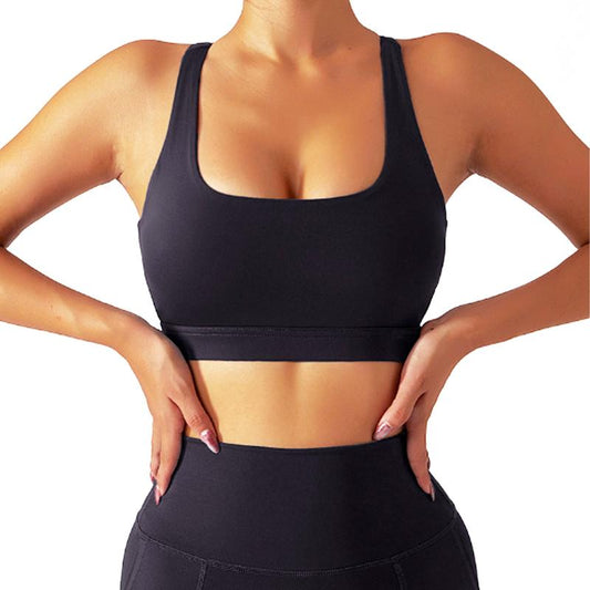 Woman Racerback Performance Workout Clothes Sports Bra