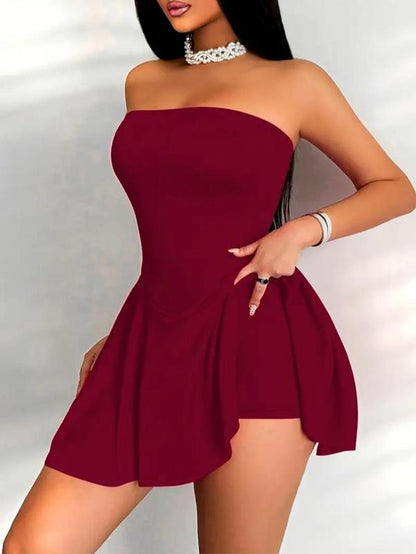 Women'S Plain Tube Dress, Fashion Casual Sleeveless Dress for Daily Outdoor Wear, Ladies Dress for Summer, Elegant Fit Dress