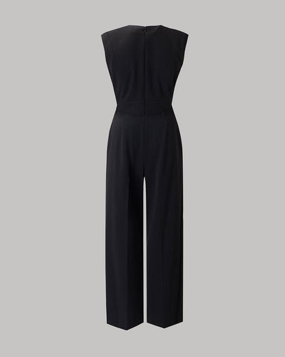 Women'S Black Polyester Jumpsuit for All Occasions - Fit